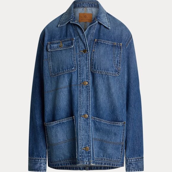 Lauren Ralph Lauren Plus Denim Shirt Jacket 2X NWT HARD TO FIND - Picture 5 of 8
